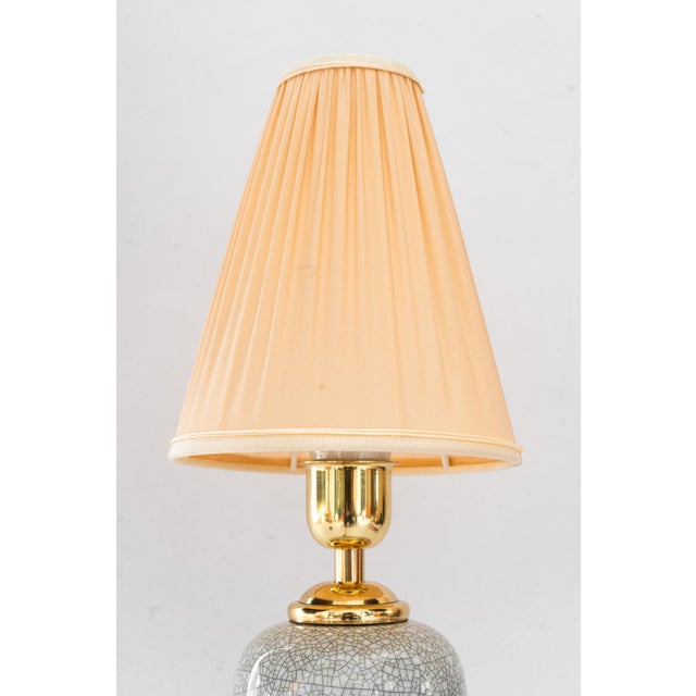 Ceramic Table Lamp with Fabric Shade, Vienna, 1920s For Sale - Image 6 of 17