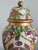 Palm Beach Style Decorative Ceramic Ginger Jar- Tropical Theme Hot Pink, Green With Gilt Accents For Sale - Image 10 of 12
