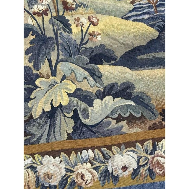 Antique French Aubusson Tapestry, 1940s For Sale - Image 12 of 18
