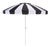 Buti 9 Ft Crank Umbrella, Black Cabana Stripe/White Pole For Sale