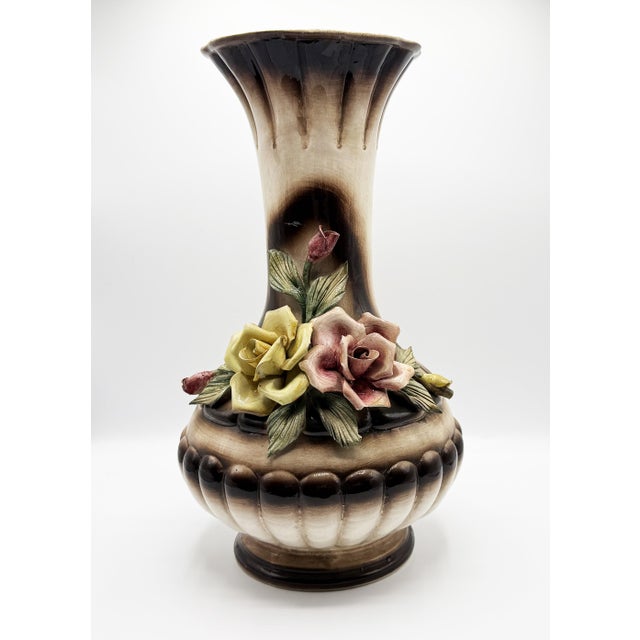 Vase with Roses by Capodimonte, 1950s For Sale - Image 16 of 18