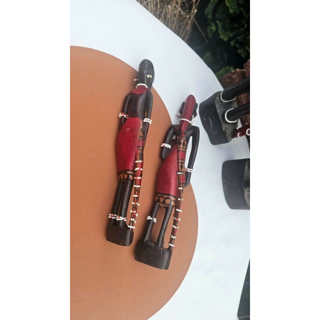 Masai Wooden Sculpture, 1960s, Set of 4 For Sale - Image 14 of 17