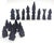 African Carved Chess Pieces, Set of 33 For Sale - Image 11 of 14