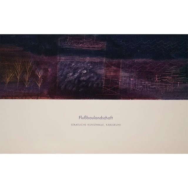 Large C. 1960s After Paul Klee, River Landscape Limited Edition Offset Lithograph From München For Sale - Image 9 of 12