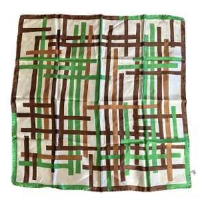 Vintage Italian Silk Abstract Art Textile Wall Hanging