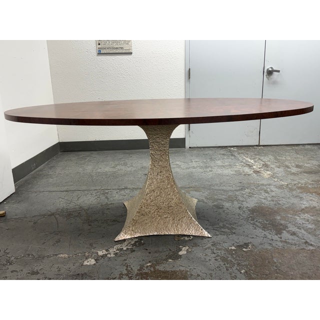 Wood Made Goods Noor Oval Burl Wood Dining Table For Sale - Image 7 of 12