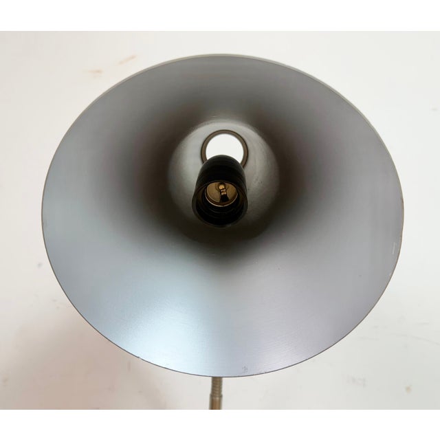 Industrial German Blue Workshop Table Lamp from Reif Dresden, 1960s For Sale - Image 11 of 18