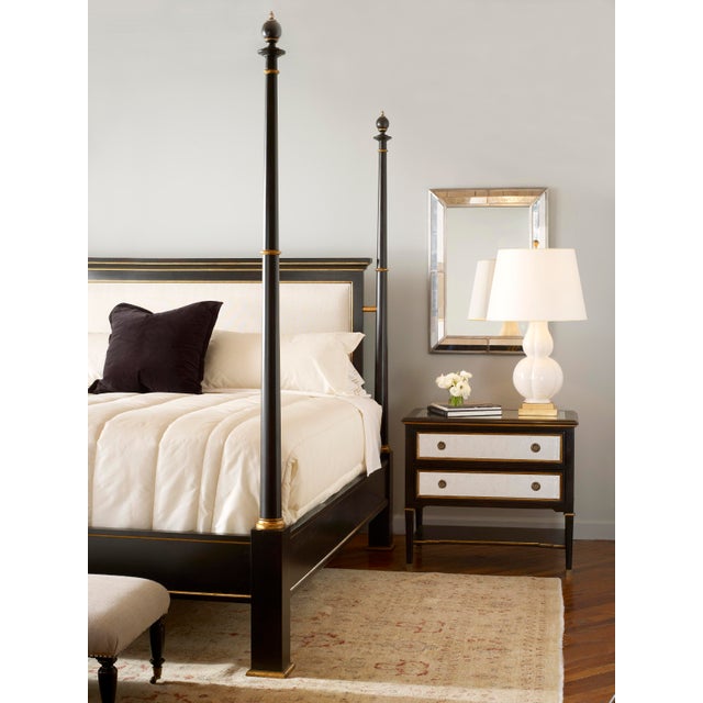 This piece is available only as shown, and will ship in 2-3 weeks. This dramatic Regency styled poster bed is constructed...