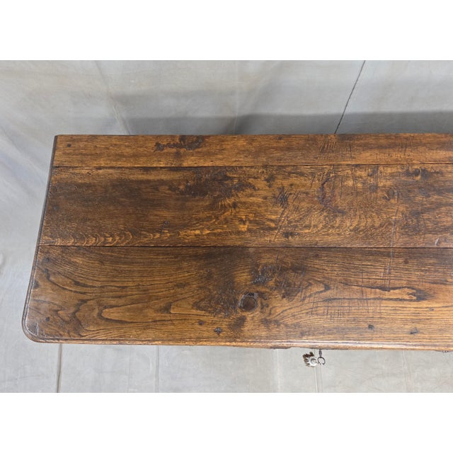 Antique 19th Century French Provincial Oak Buffet With Lined Interior For Sale - Image 11 of 18