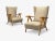 Mid-Century Modern Italian Modern, Beige Boucle, Wood, Sculptural Lounge Chairs, Italy, 1960s For Sale - Image 3 of 12