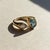 Modern Toi Et Moi Gemstone Ring: Topaz and Moissanite, Size 7.5 For Sale - Image 3 of 8