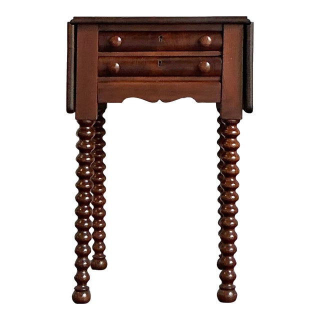 Vintage Regency Sheraton Drop Leaf Table For Sale