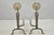 Antique French Art Nouveau Hand Hammered Wrought Iron & Bronze Andirons - A Pair For Sale - Image 14 of 15