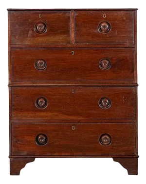 19th Century English Mahogany Campaign Chest Drawers, 1870s