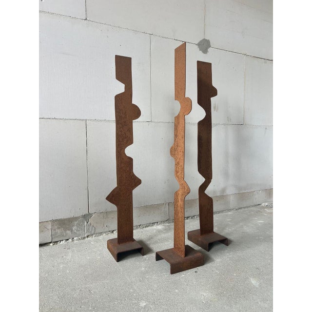 Dutch Artist, Abstract Sculptures, 1970s, Steel, Set of 3 For Sale - Image 10 of 13