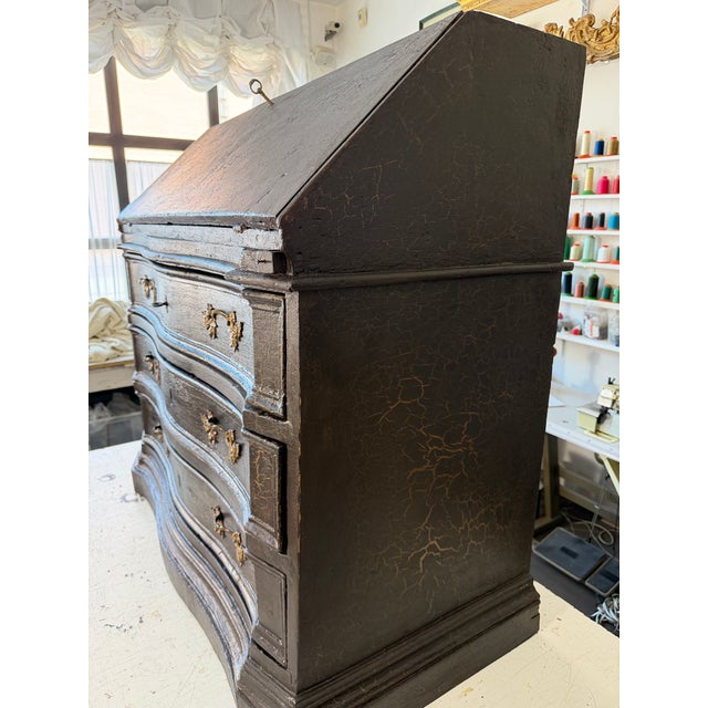 Wood Antique Secretaire with 3 Drawers, 1760 For Sale - Image 7 of 16