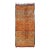 Wide Runner, Vintage Moroccan Gallery Rug With Diamond Design in Orange & Green 4'10'' X 11'4'' For Sale
