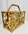 Vintage Mid Century Scorched (or Torched) Burnt Bamboo & Bent Rattan Magazine Holder. Original finish and frame. Solid and...