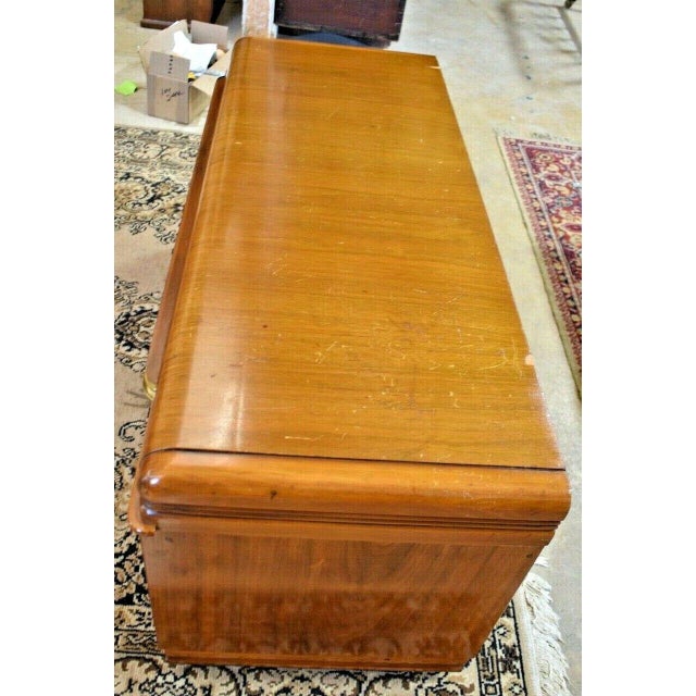 Antique Art Deco Waterfall Style Cedar Hope Blanket Chest by Cavalier