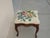 Vintage French Provincial Floral Queen Anne Needlepoint Footstool ~ Bench For Sale - Image 4 of 15