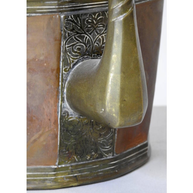 19th Century Copper and Brass Water Pot For Sale - Image 9 of 11