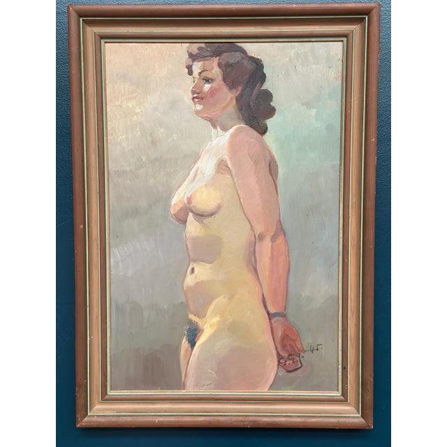 Gustaf Gunnar Johansson, Nude Study., 1945, Oil on Panel, Framed For Sale - Image 11 of 11