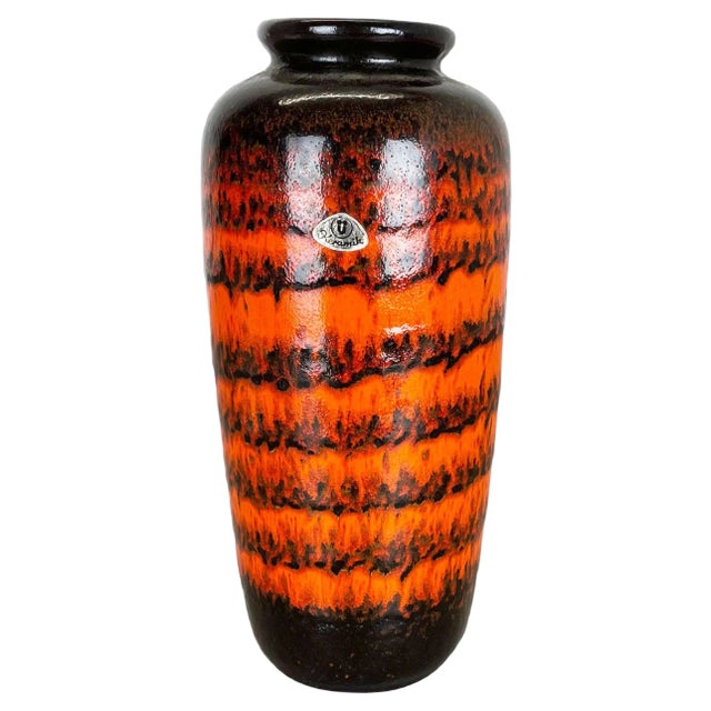 Vintage German Pottery Fat Lava Vase by Ü-Keramik WGP, 1970s For Sale