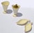 Lenox 1960s Set of 4 Lenox Cream Ceramic Lighter Cigarette Holder Two Ashtrays Gold Trim For Sale - Image 4 of 14