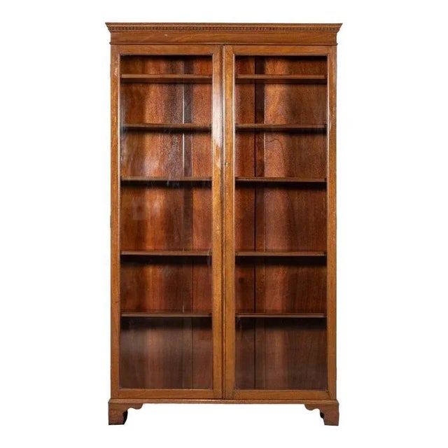 English Mahogany Glazed Bookcase, 1900 For Sale - Image 14 of 14
