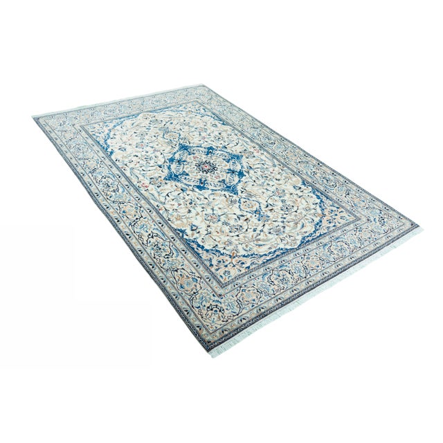 Mid-Century Modern Hand-Knotted Oriental Rug in Silk For Sale - Image 3 of 13