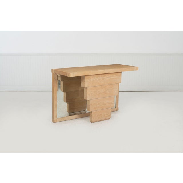 Wood Jay Spectre Console for Century Furniture– Cerused Oakwood 1985c. For Sale - Image 7 of 9