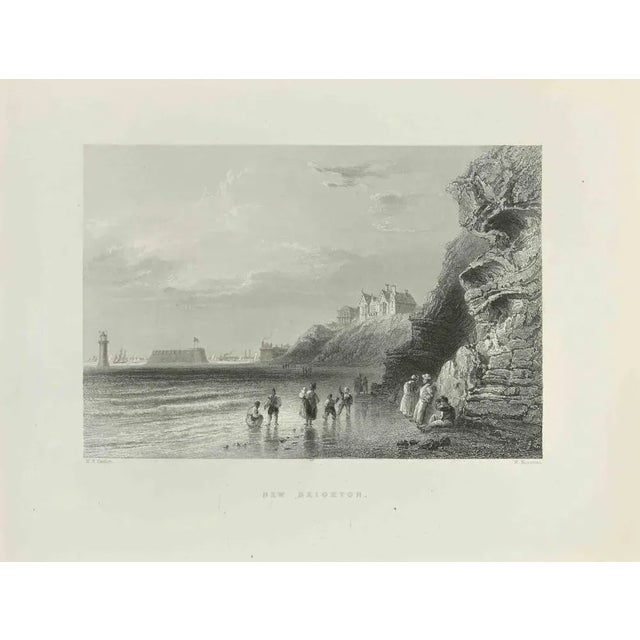 New Brighton is an etching realized in 1845 by W. H. Bartlett. Signed on the plate. Titled on the lower center. Good...
