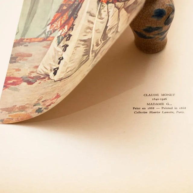 1940s 1940s After Claude Monet "Madame G", First Edition Parisian Full-Color Print For Sale - Image 5 of 9