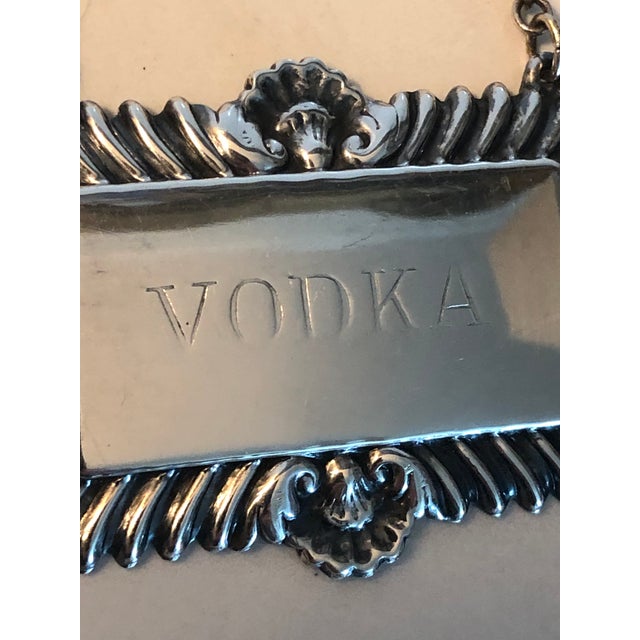 1950s English Vodka and Bourbon Decanter Tags - a Pair For Sale - Image 9 of 12