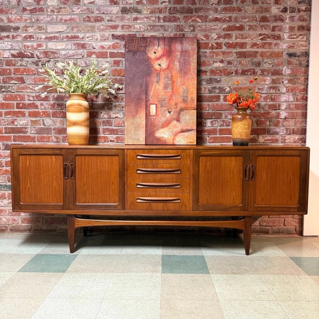Vintage mid-century modern teak and Afromosia sideboard or credenza designed by V.B. Wilkins for G-Plan's 'Fresco' range...