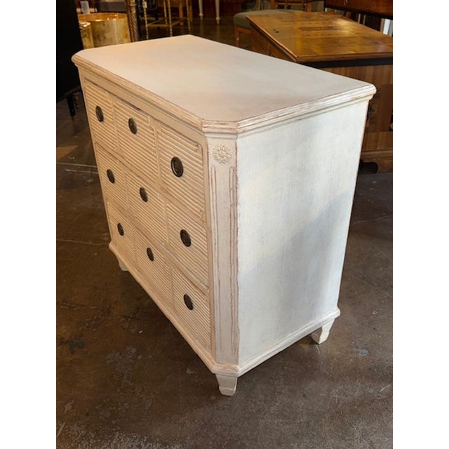 Traditional Vintage Swedish Painted Chest For Sale - Image 3 of 5