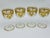 Vintage Gold Embellished Glasses, Set of Four For Sale - Image 4 of 5
