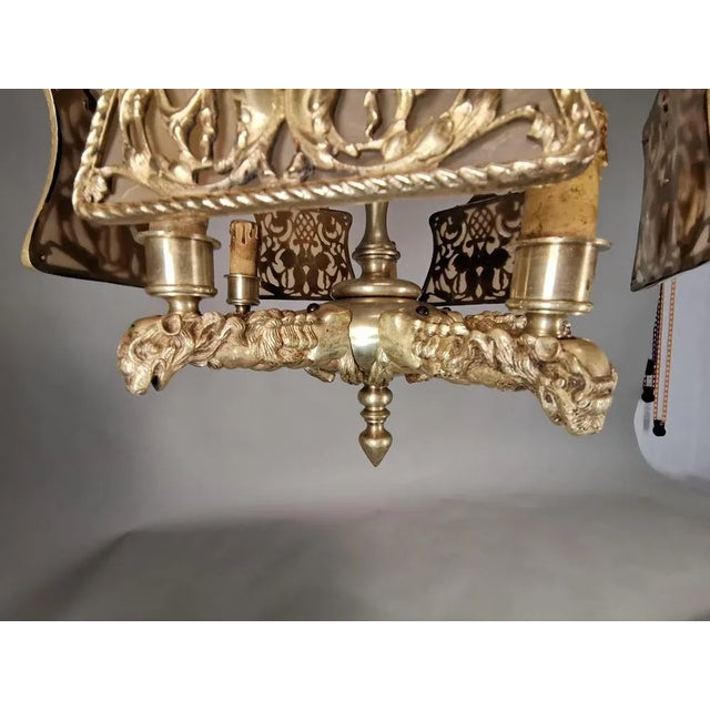 Gilded Bronze Lamp, 19th Century For Sale - Image 3 of 12