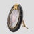 Black Oval Black Murano Glass Picture Frame with Brass Decor, 1970s For Sale - Image 8 of 9