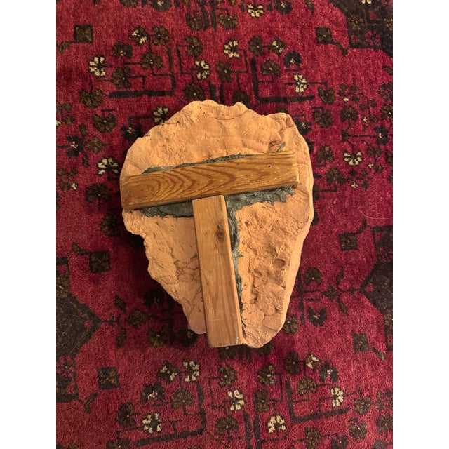 1980s Darryl Starr Half Face Clay Sculpture | Contemporary Ceramic Wall Sculpture [Pb] For Sale - Image 4 of 8