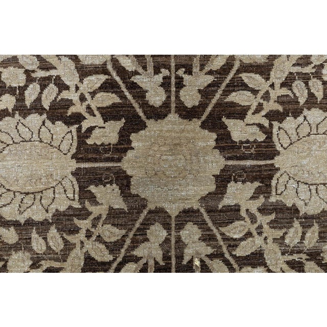 Textile Traditional Antique-Inspired Beige Rug "Sepia Arabesque" by Doris Leslie Blau For Sale - Image 7 of 7