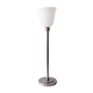 Art Deco Nickel-Plated Brass Floor Lamp, 1930s