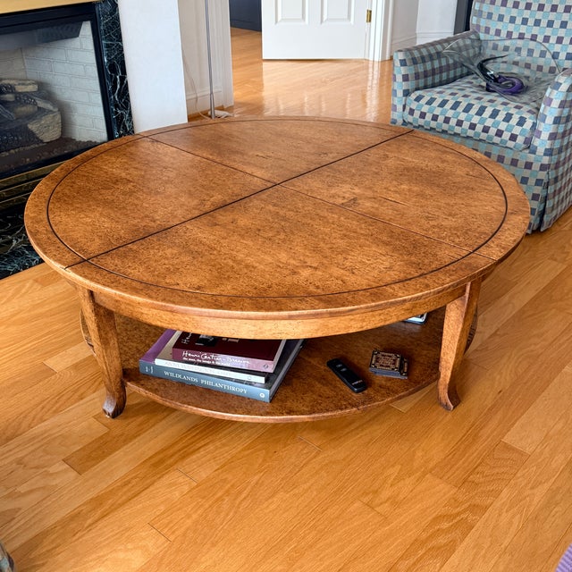 Rustic Woodland Furniture Round Coffee Table For Sale - Image 3 of 7