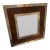 Signed Tommaso Barbi Italian Burl Wood and Brass Picture Frame, 1970s For Sale