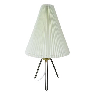 Minimalist Pleated Screen Plastic String Table Lamp, 1960s For Sale
