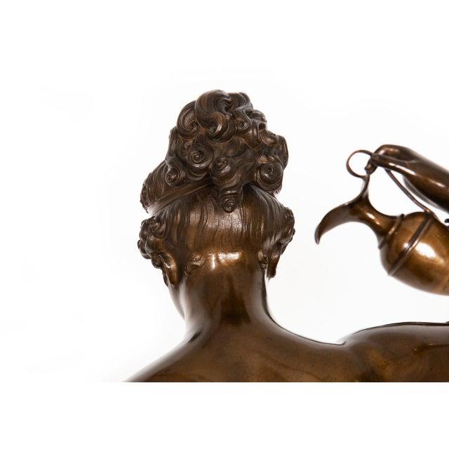 Brown Italian Bronze Sculpture of “Hebe” After Antonio Canova by Boschetti For Sale - Image 8 of 15