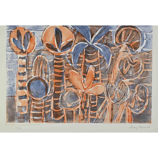 Palm Trees is an artwork realized in 1977 by the artist Eduard Bargheer. Hand-signed, dated on the lower right margin....
