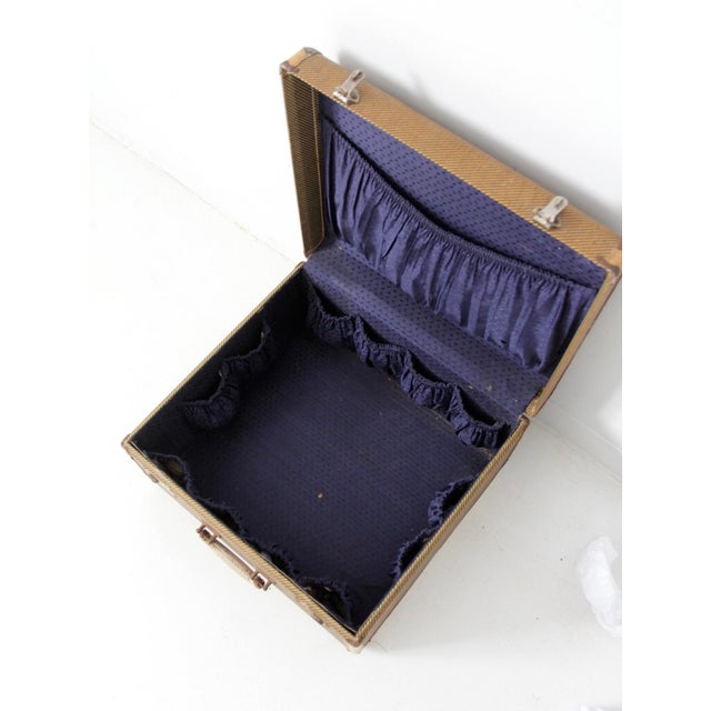 Vintage Square Suitcase For Sale - Image 12 of 15