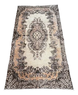 Vintage Brown and Pink Yuruk Rug, 1960s