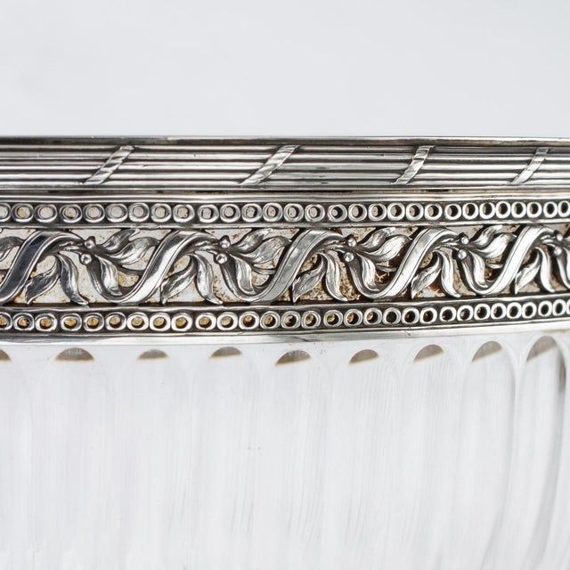 20th Century French Empire Solid Silver & Glass Bowl, Paris, 1900s For Sale - Image 10 of 13